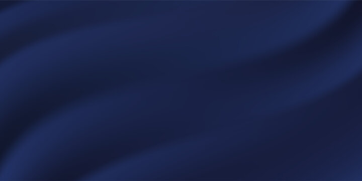 Navy blue silk satin. Silky shiny fabric. Dark luxury background with space for design. Banner. Wide. Long. Panoramic. Template. Empty. Flat lay, top view table. Beautiful.Elegant.Birthday,Christmas.