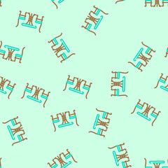 Fototapeta premium bistro set outdoor furniture vector seamless pattern bistro set outdoor furniture sign illustration