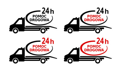 całodobowa pomoc drogowa - ilustracja wektorowa © robert6666