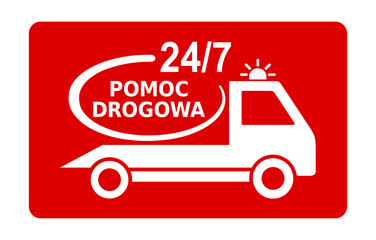 całodobowa pomoc drogowa - ilustracja wektorowa © robert6666