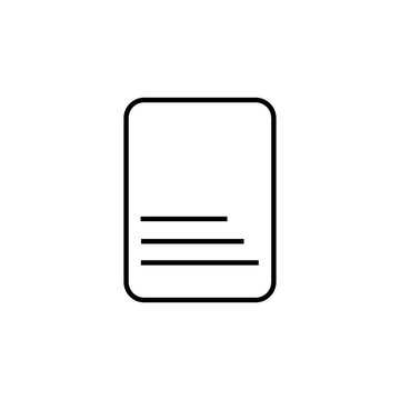 Minimalist document outline icon representing a page of text or a digital file