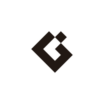 Letter G and L square geometric symbol simple logo vector