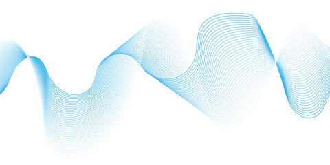 Fototapeta premium Abstract wave blend waves lines and technology background. Digital geometric transparent flowing smooth carve lines wave pattern background.
