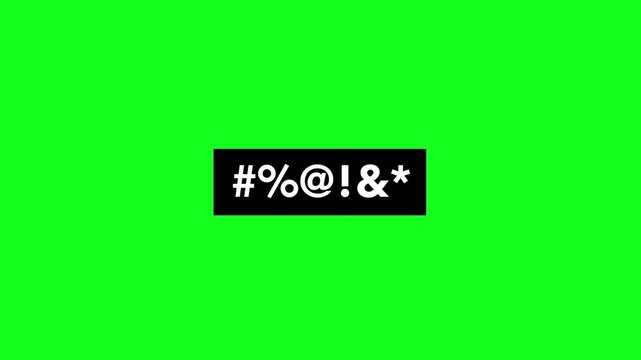 speak censored animation on green screen, Swearing messages, censored swear words animation, Censored Angry On Green Screen 4K