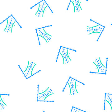 linear regression vector seamless pattern linear regression sign illustration