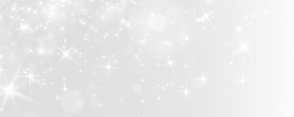 White dust sparkles delicately with glowing highlights and airy floating particles. Tiny luminous lights create modern visual elegance. White dust PNG. © Hohstock