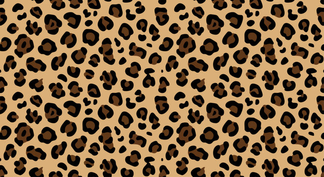 Leopard Print Seamless Pattern Vector