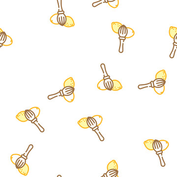 manual lemon squeezer vector seamless pattern manual lemon squeezer sign illustration