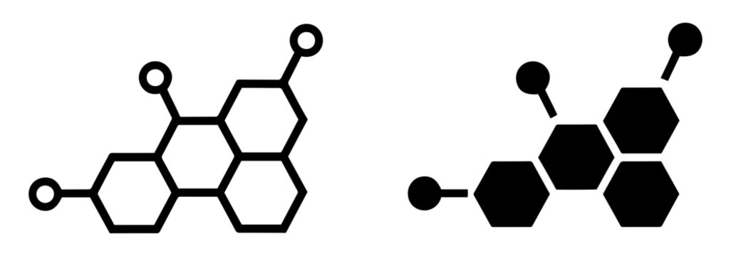 hormones icon vector set