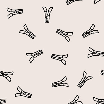 bracket remover orthodontist line seamless pattern bracket remover orthodontist thin line illustration