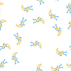 Obraz premium banana fruit character vector seamless pattern banana fruit character sign illustration