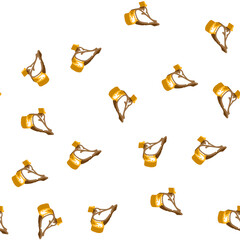 Fototapeta premium eagle bird isometric seamless pattern. eagle bird sign illustration