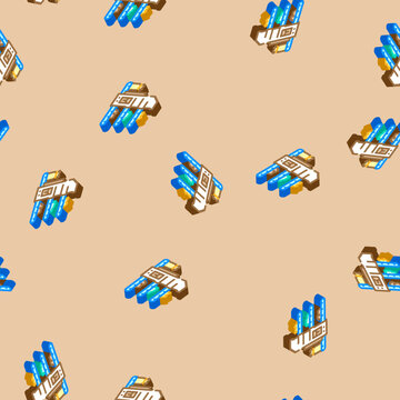 material recovery facility mrf isometric seamless pattern. material recovery facility mrf sign illustration