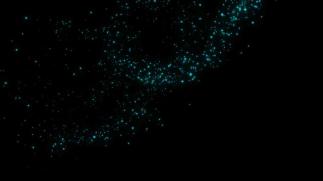 magic particles trail Magical blue Light Streak Particle Trail Following Path Motion Graphic Isolated on Black Background for Cinematic VFX Transitions Glowing Glitter Sparkle for Christmas etc 4K HD