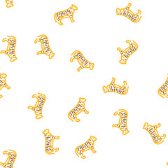 Fototapeta premium tiger animal vector seamless pattern tiger animal sign illustration