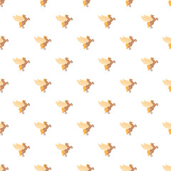 Obraz premium Flying pegasus horses creating a magical repeating fantasy pattern