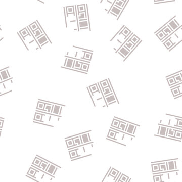 building contruction glyph vector seamless pattern. building contruction signthin illustration