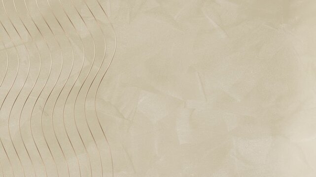 Luxury beige texture background with elegant gold wave lines and smooth moving light leak, abstract premium backdrop for branding presentation, 4k video footage