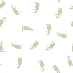 Fototapeta premium hippopotamus animal glyph vector seamless pattern. hippopotamus animal signthin illustration