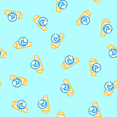 Fototapeta premium down sleeping bag goose vector seamless pattern down sleeping bag goose sign illustration