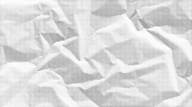 Halftone pattern with geometric shapes in white and gray