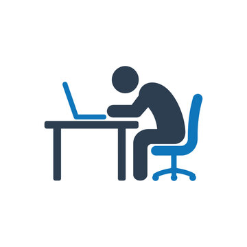 Bad Ergonomics Computer Slouching icon