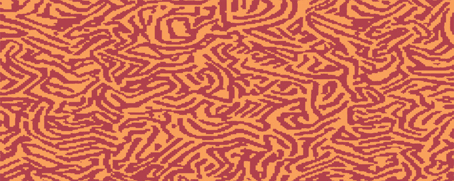 Seamless geometric pattern. Modern repeat decorative design. Food abstract wallpaper pattern with waved stripes. Seamless vector background. Trendy layout with halftone.