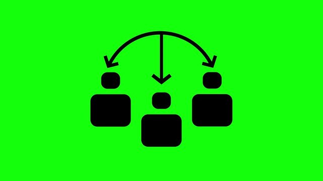 Animated Direct Referral Network Icon With Greenscreen Background | Network Marketing | Multi-Level Marketing (MLM)