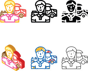 Fototapeta premium diesel mechanic repair worker color icon vector. diesel mechanic repair worker sign. isolated set symbol illustration