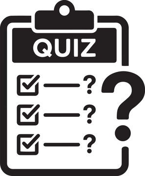 Online Quiz Questionnaire Test Checklist Vector Icon Illustration