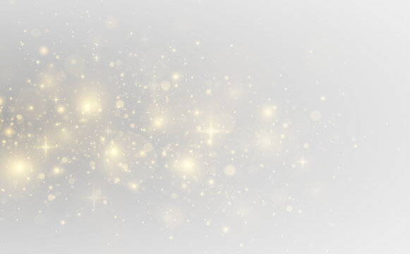 Fantasy Stardust Burst. Delicate Shimmering Light Specks.