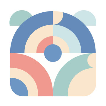 Flat Design Bear Face Vector Icon
