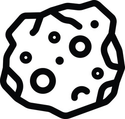 Asteroid or meteorite rock with craters © Yusay