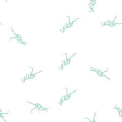 Fototapeta premium kangaroo animal glyph vector seamless pattern. kangaroo animal signthin illustration