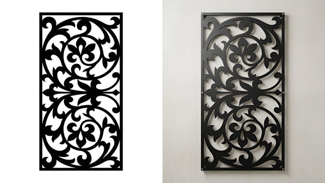 Royal Arabesque Wall Panel Laser Cut SVG | Ornamental Decorative CNC Vector for MDF, Metal & Acrylic
