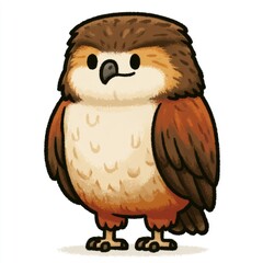 Obraz premium Cute booted eagle doodle illustration for children
