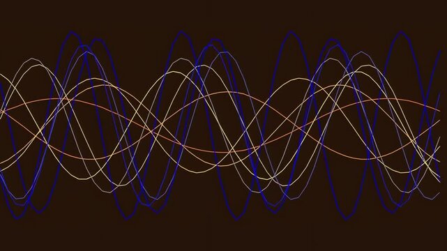 Abstract flowing blue energy lines wave background motion graphic visualization