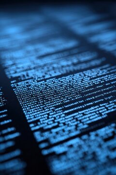Computer code digital screen display
