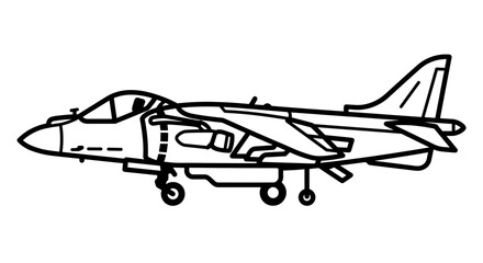 Obraz premium Modern military jet fighter aircraft illustration.