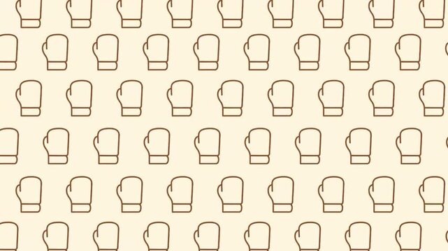Seamless Pattern of Boxing Gloves on a Light Background for Sports and Fitness Themes.