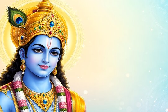 Lord Vishnu on Vaikunth Ekadashi, Krishna/Krushna Janmashtami, Ram Navami, Narsimha Jayanti, Onam, Ekadashi Vrat, Ananta Chaturdashi, Tulasi Vivah, Nirjala Ekadashi, Varah Jayanti, Aashadhi Ekadashi