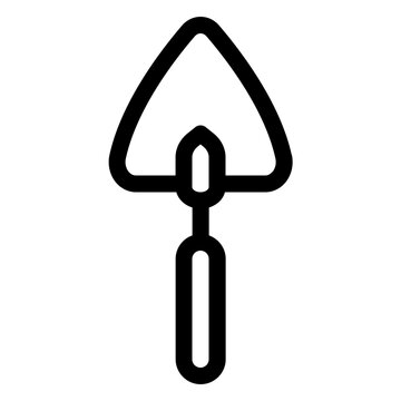 Garden Hand Trowel Shovel Line Icon