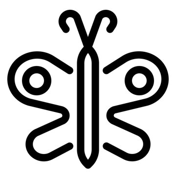 Spring Nature Butterfly Insect Line Icon