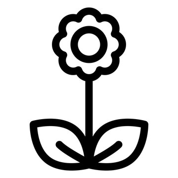Spring Blossom Flower Plant Line Icon