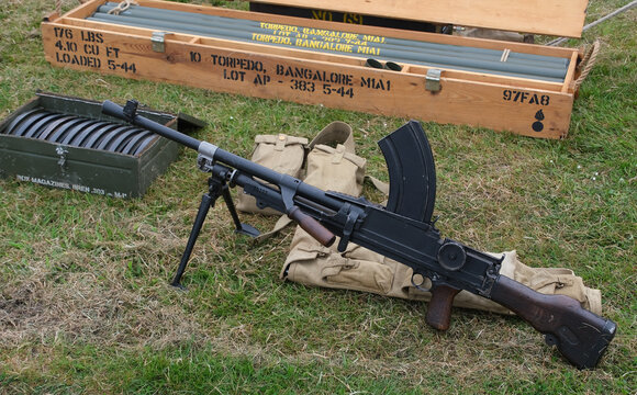 The Bren gun (Brno-Enfield) was a series of light machine guns (LMG) made by the United Kingdom in the 1930s and used in various roles until 1992.
