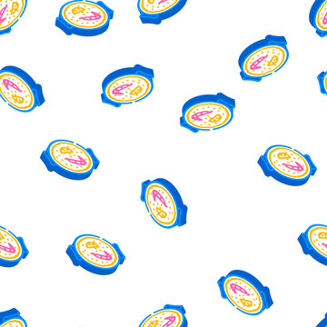 paella spain meal isometric seamless pattern. paella spain meal sign illustration