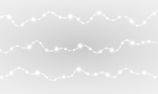 Glowing garland with lights with festive celebration design.