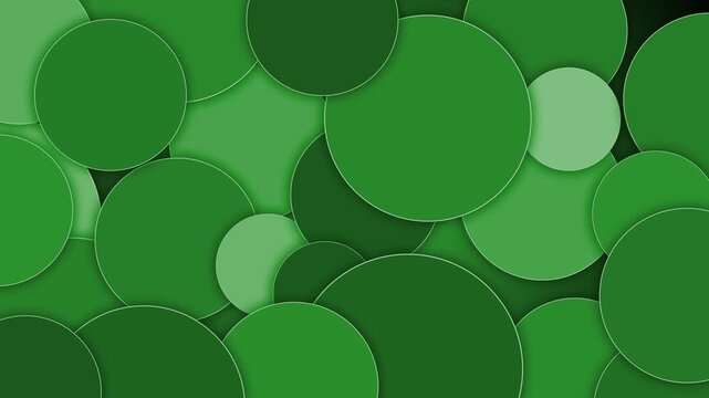 Abstract background of overlapping paper circles with soft shadows and a clean minimal look animation