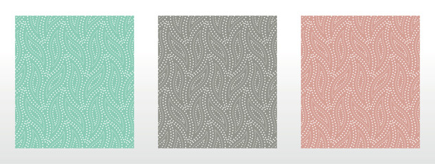 Fototapeta premium Set of abstract geometric patterns. Seamless vector backgrounds. Colored ornaments Graphic modern patterns Simple lattice graphic design