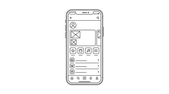 Mobile App Wireframe Template